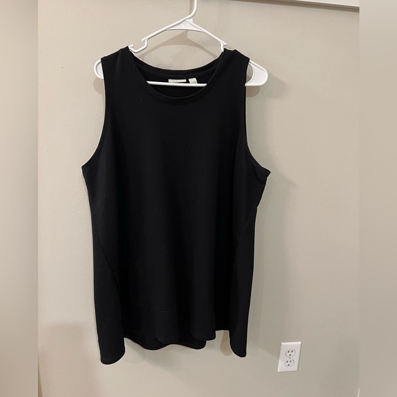 LOGO French Terry Tank w/ Hi-Low Hem & Pockets - Black XL - pre-loved condition - Picture 1 of 9